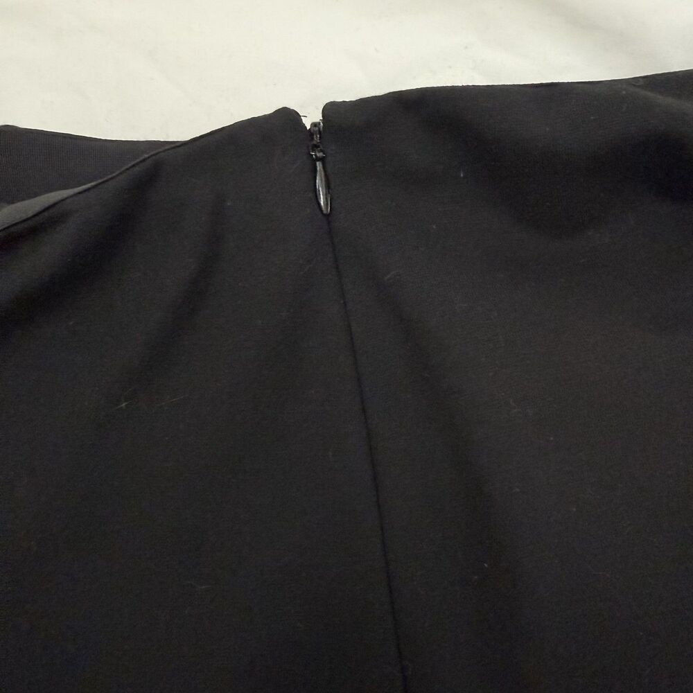 EVERLANE Dream Kick Flare Pant L Black Side Zip Stretch Pintuck Mid-Rise EUC B17 - Picture 5 of 6
